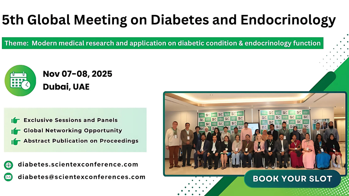 5th Global Meeting on Diabetes and Endocrinology, Dubai, 2025, November 7th-8th